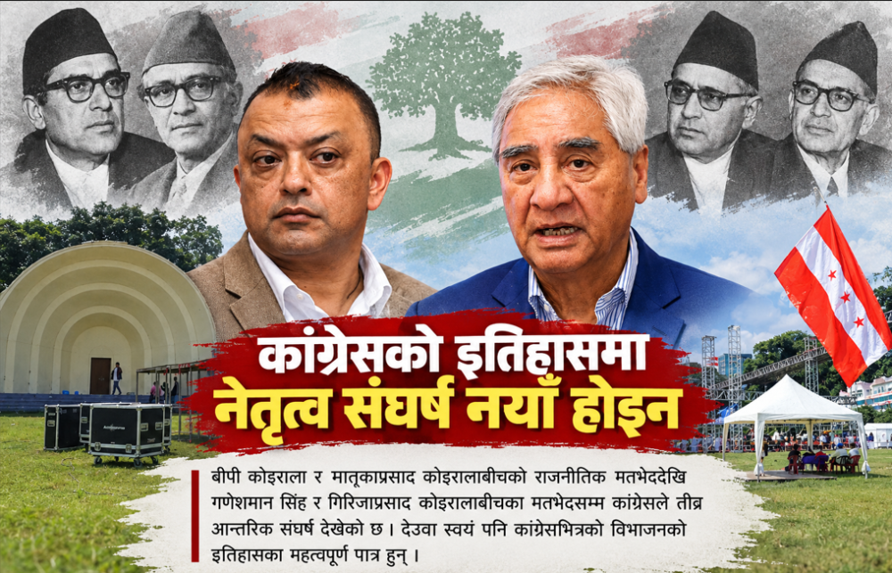 कांग्रेसको महाधिवेशनः दुईतिर फर्किएको पार्टी तितर–वितर