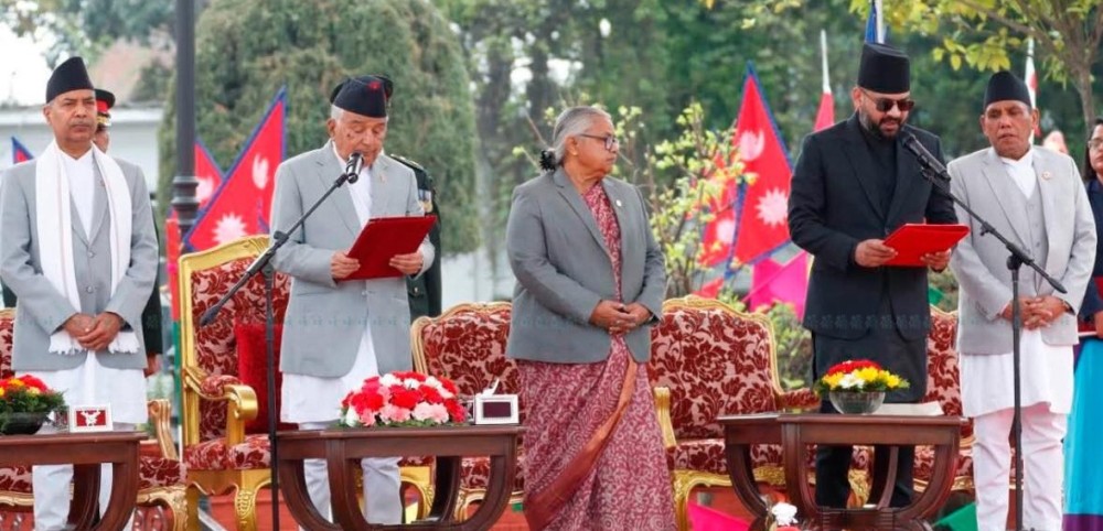 प्रधानमन्त्री बालेन लगायत मन्त्रीहरूले पनि लिए शपथ