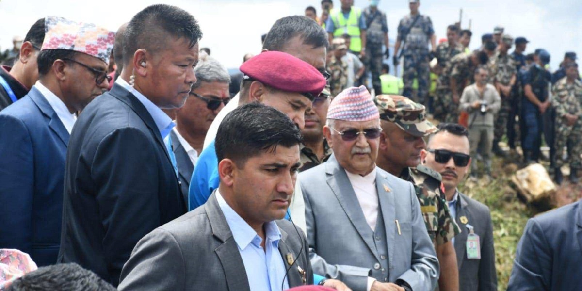 विमान दुर्घटनाप्रति प्रधानमन्त्रीद्वारा दुःख व्यक्त