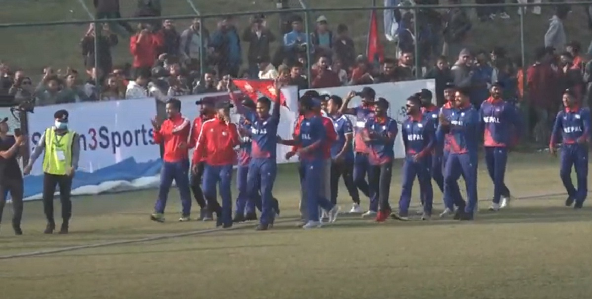 नेपाल र युएईबीचको एक दिवसीय श्रृंखलामा नेपाल विजयी