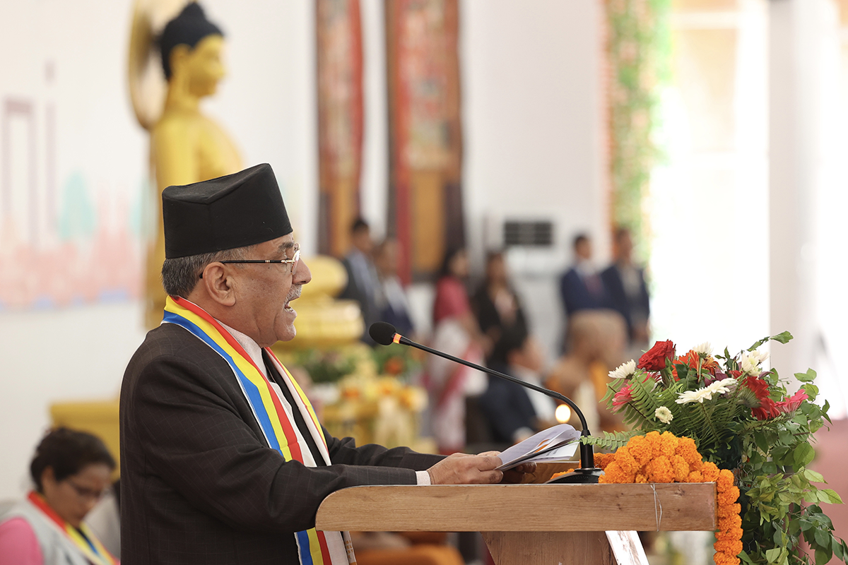 लुम्बिनीको समग्र विकासमा सरकारले उच्च प्राथमिकता दिएको छ : प्रधानमन्त्री दाहाल