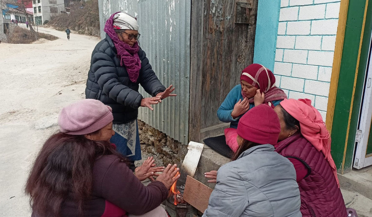 एक सातायता सल्लेरीको तापक्रम निरन्तर माइनसमा