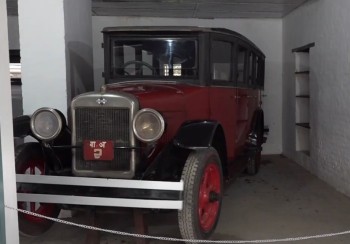 Three vehicles used by the former royal family are on display at the Narayanhiti Palace Museum