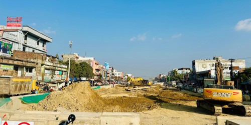 तीन महिनादेखि  रोकिएको ‘ओभरपास’ निर्माण पुनः सुरु