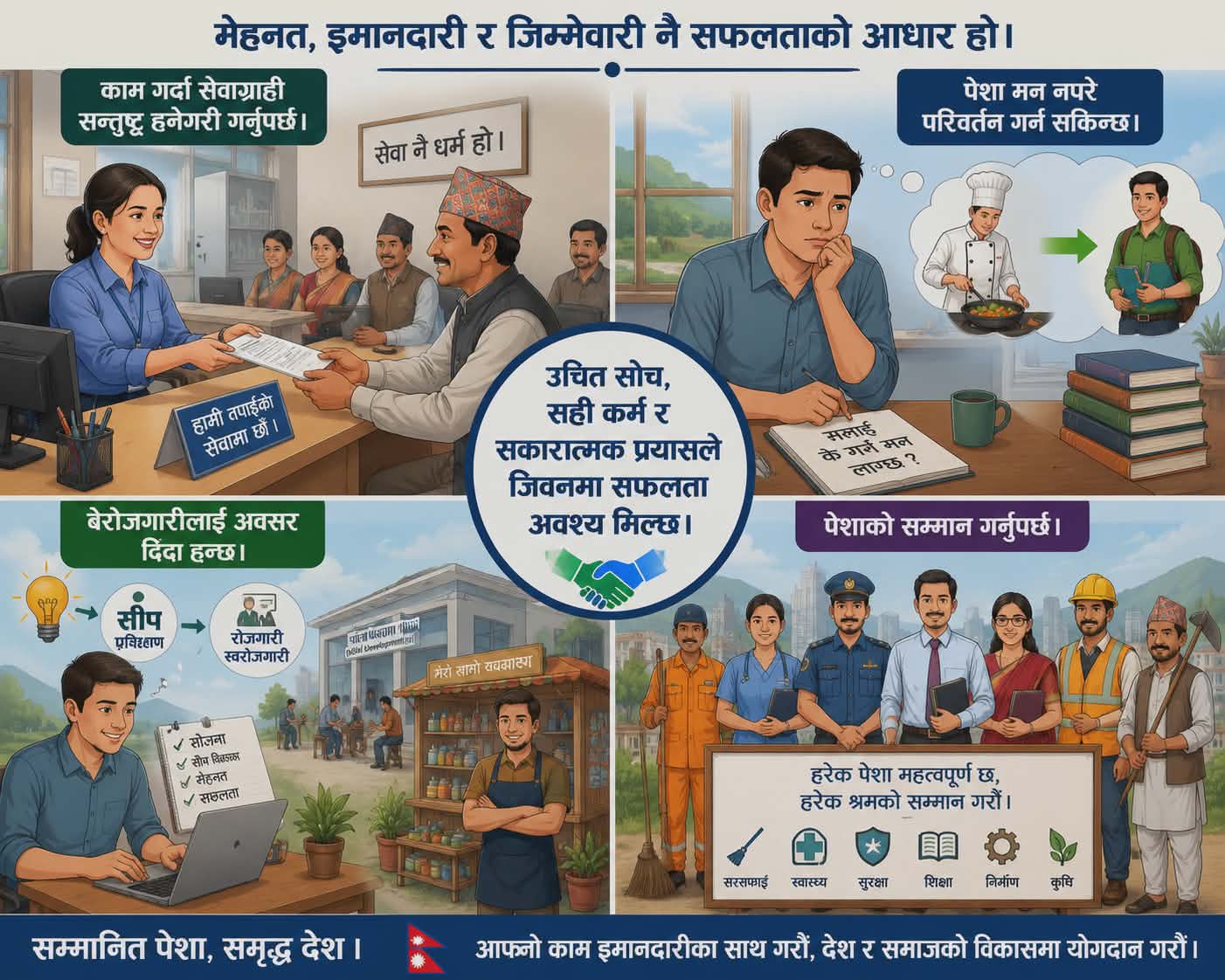 पेशाप्रति खुसी र सेवाभाव छैन भने–पेशा बदल्ने कि सोच ?